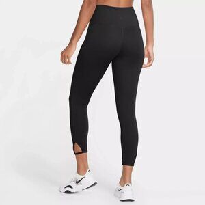 size XL NWT Nike Women's Yoga Black 7/8" High Rise tight fit Legging (DJ0801-010